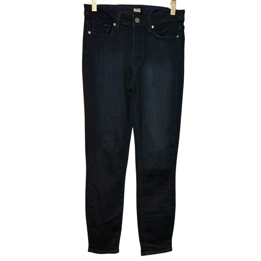 Paige Hoxton‎ Crop Skinny Jeans Dark Blue Wash Stretch Women’s Size 27 USA Made